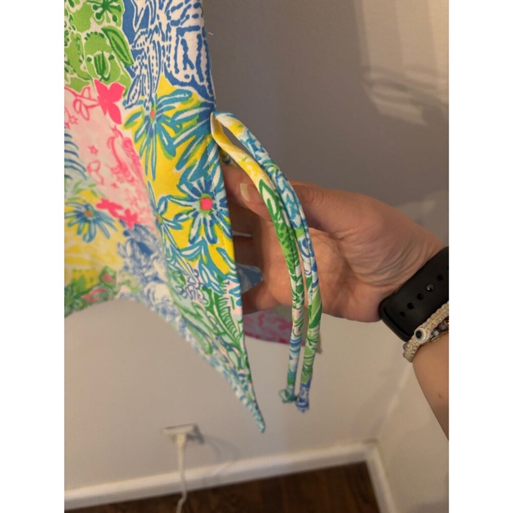 Lilly Pulitzer Donna tunic shirt blouse Bright Floral Sleeveless top women’s SM - Picture 8 of 14